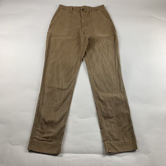 TALL Old Navy Sisal Brown Sky High Straight Leg Utility Chino Pant 6T - Picture 1 of 6
